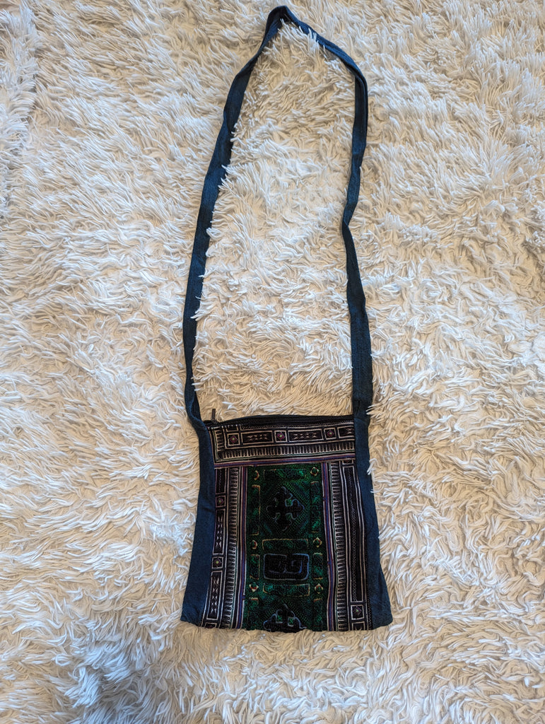 Vintage Hmong Textile Crossbody Bag