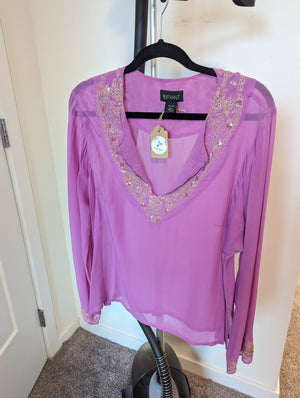 Purple Lane Bryant Boho Blouse