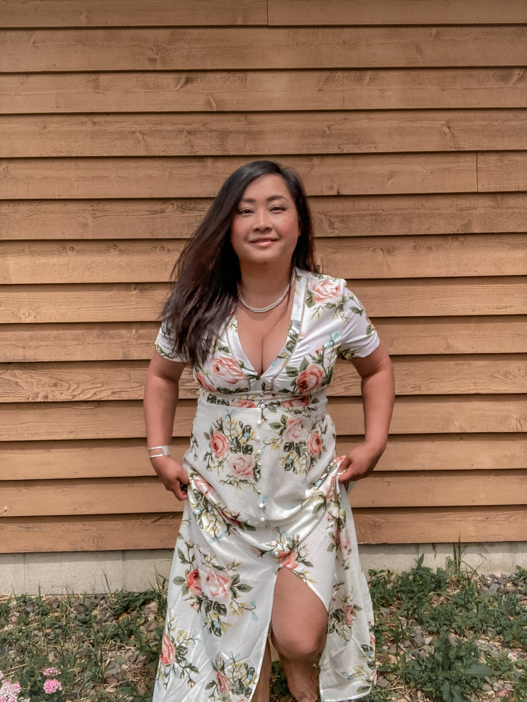 White Floral Maxi Dress